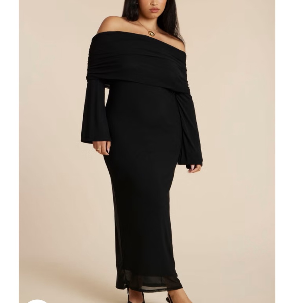 Elegant Black Off-Shoulder Dress